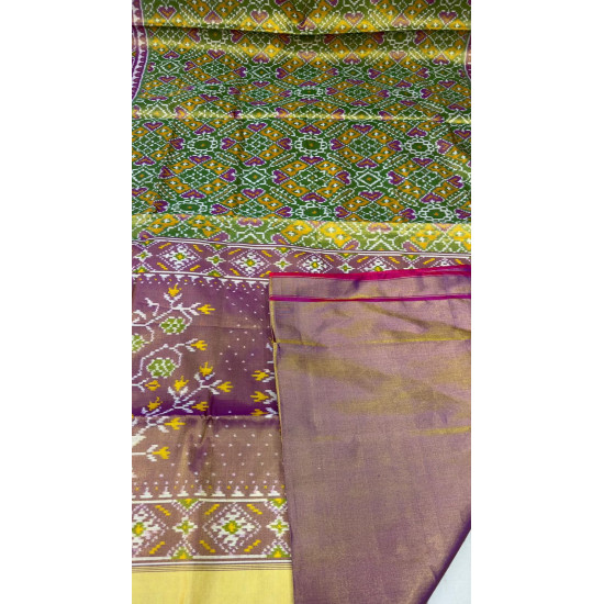 Double zari tissue patola saree