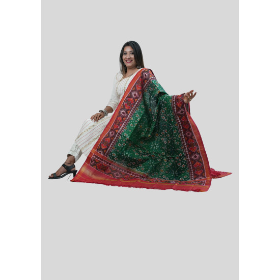 Semi ikat patola dupatta