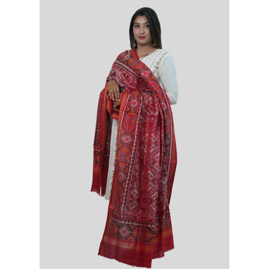 Semi ikat patola dupatta