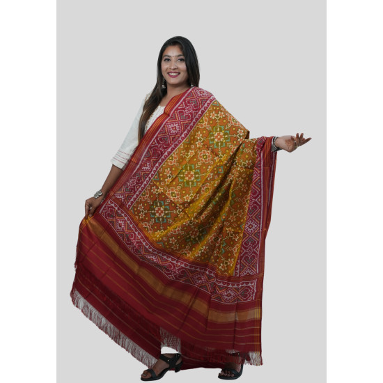 Semi ikat patola dupatta